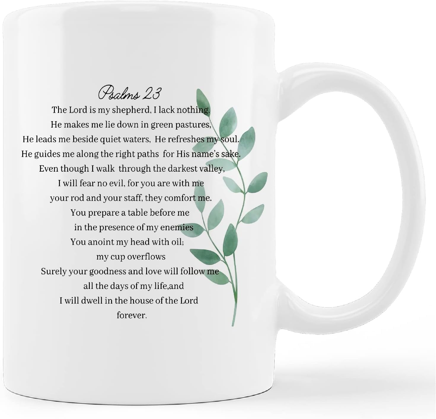 Christian Mugs Cup,PSALM 23 The Lord is My Shepherd Bible Verses ...