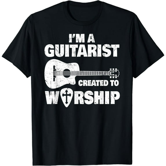 Christian Music Church Guitar Jesus T-Shirt Rock Band Gift