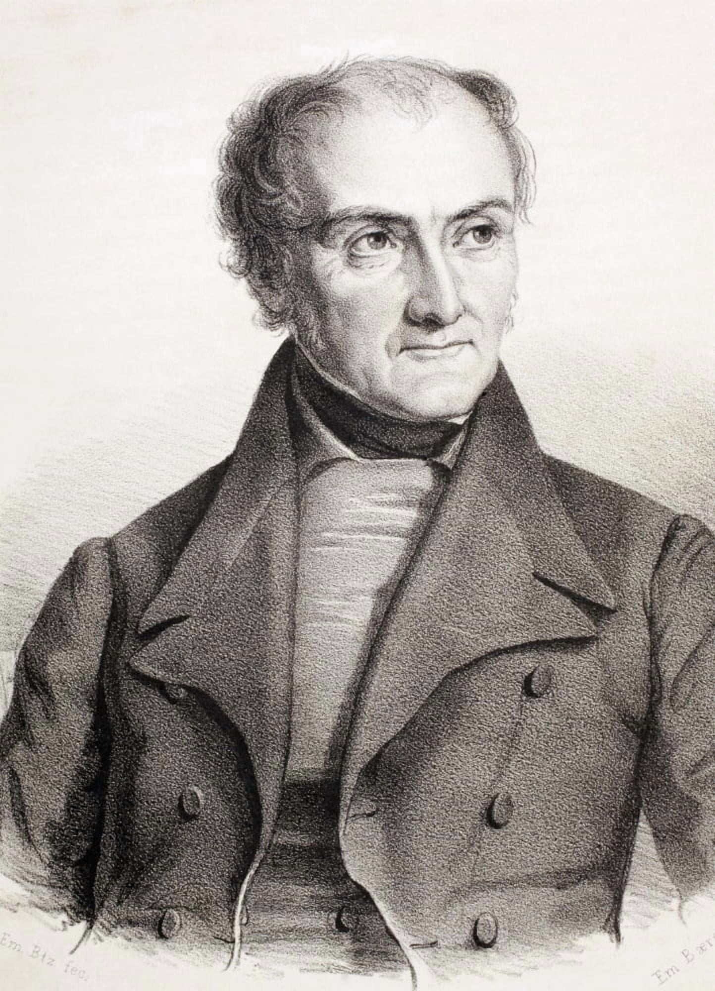Christian Niemann Rosenkilde 1786 - 1861 Danish Actor From Figaro Journal For Literatur Kunst Og Musik Published In Copenhagen 1841 Canvas Art - Ken Welsh Design Pics (12 x 17)