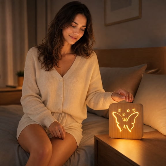 Christian Night Light, Laser Engraved Acrylic Cross Lamp With Remote Control Multi Color LED And Wooden Base, Religious Table Lamp for Prayer Room Bedroom Church Memorial Gift