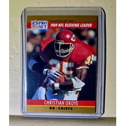 Christian Okoye 1989 NFL Pro Set NFL Rushing Leader #35 Football Card Chiefs