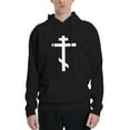 thumbnail image 1 of Christian Orthodox Cross Men's Long Sleeve Casual Hoodie Pullover Hooded Sweatshirt Fashion Drawstring Pullover Hoodie with Pocket 3X-Large, 1 of 5