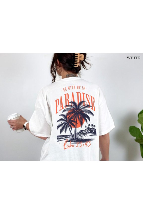 Christian Palm Tree Beachy Ocean Inspired Style Coconut Girl Christianity Merch Tropical T-Shirt