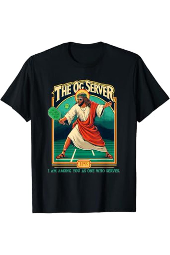 Christian Pickleball Jesus Og Server Religious Player T-Shirt , Vintage T-Shirt
