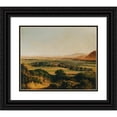 thumbnail image 1 of Christian Plattensteiner 23x20 Black Ornate Framed Double Matted Museum Art Print Titled: Far from Vienna from Bisamberg (1840), 1 of 5