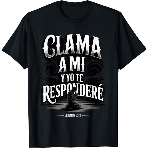 Scripture Layout Christian Prayer Design Jeremiah 33:3 Bible Verse in Spanish T-Shirt ...