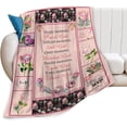 thumbnail image 1 of Christian Prayer Gift Blanket Religious Spiritual Throw Blanket Ultra Soft Cozy Fleece Flower Bible Verse Gift Fuzzy Plush Bedding Blankets for Kids Teens Adults Girls Boys Women Men 60"x50", 1 of 6