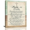 thumbnail image 1 of Christian Psalm 23 Wall Art Scripture Bible Verse Pictures Decor Farmhouse Jesus Living Room Painting Framed Artwork Home Decoration for Bedroom Bathroom Kitchen 12"x16", 1 of 6