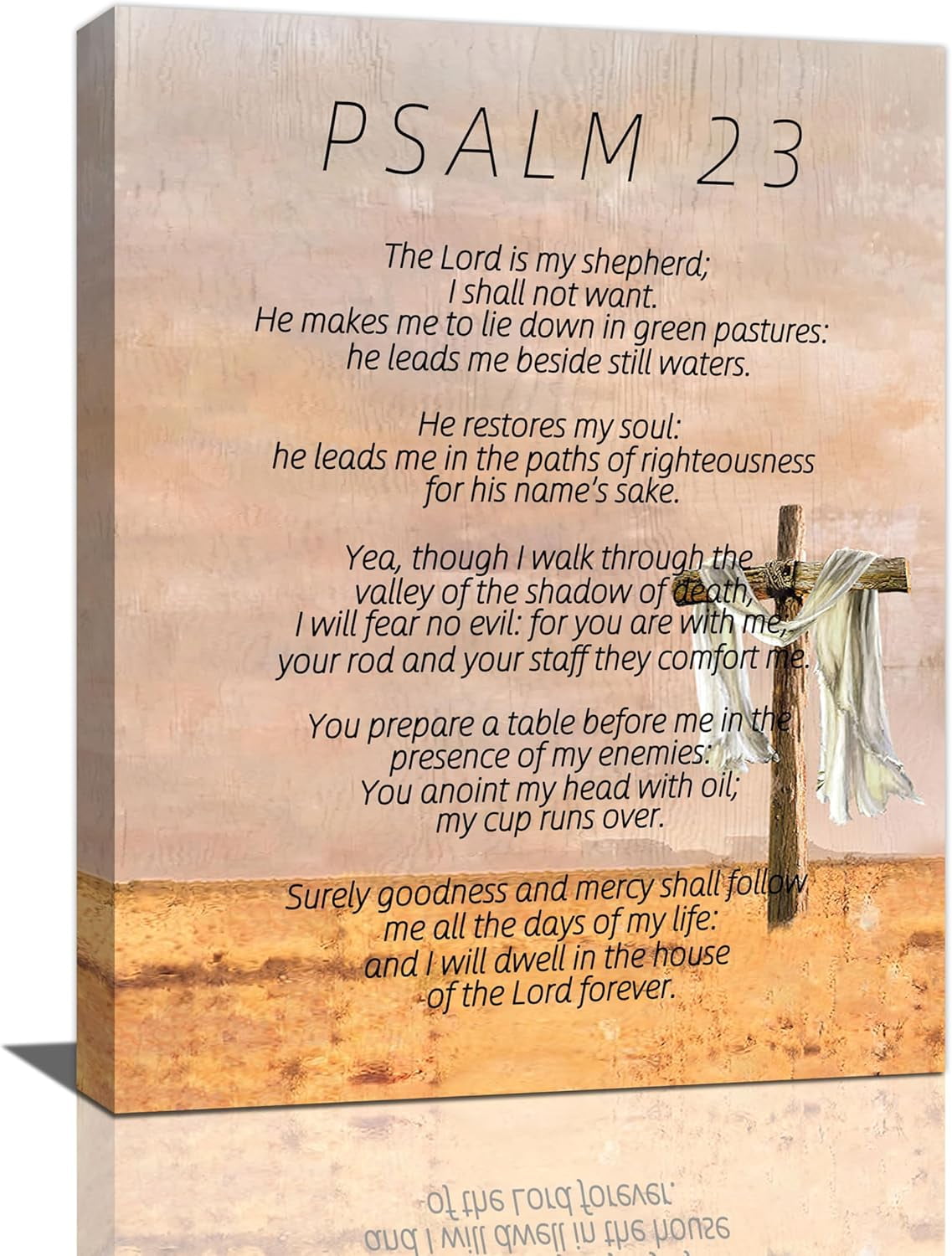 Christian Psalm 23 Wall Art Scripture Bible Verse Wall Decor Farmhouse ...