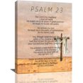 thumbnail image 1 of Christian Psalm 23 Wall Art Scripture Bible Verse Wall Decor Farmhouse Religious Cross Canvas Prints Painting Poster Artwork for Living Room Bedroom Bathroom Church 12"x16", 1 of 6