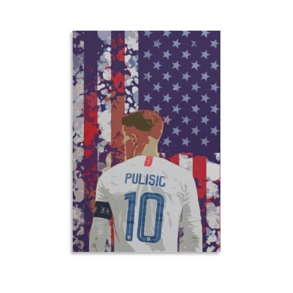 Christian Pulisic Poster Canvas Poster Print Photo Art Painting Canvas Poster Home Decorative Bedroom Modern Decor Posters Gifts 16x24inch(40x60cm)