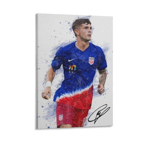 Christian Pulisic Poster Canvas Poster Wall Art Poster Gifts Bedroom Prints Home Decor Hanging Picture Canvas Painting Posters 12x18inch(30x45cm)