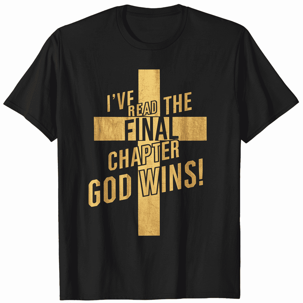 Christian Quote,I've Read the Final Chapter God Wins! Faith T-Shirt ...