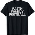 thumbnail image 1 of Christian Quote for Men Football Gift Faith Family Football T-Shirt, 1 of 3