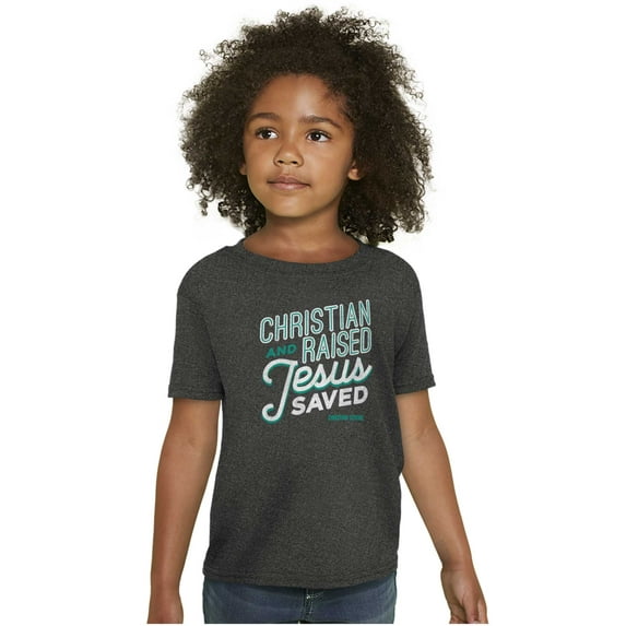 Christian Raised Jesus Religion Girls Kids T Shirt Tees Teen Brisco Brands M