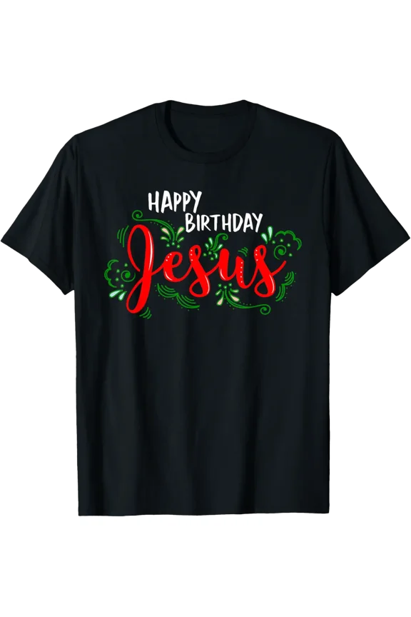 Christian Religion Christmas Church Happy Birthday Jesus T-Shirt