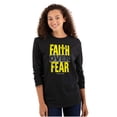 thumbnail image 1 of Christian Religion Faith Over Fear Long Sleeve TShirt Men Women Brisco Brands S, 1 of 6