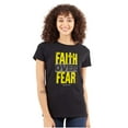 thumbnail image 1 of Christian Religion Faith Over Fear Womens Slim Fit Graphic Tee Brisco Brands S, 1 of 5