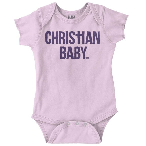 Christian Baby Baptism Christening Romper Boys or Girls Infant Baby Brisco Brands NB
