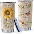 thumbnail image 1 of Christian Religious Bible Gifts for Women Faith, Inspirational Gifts for Women, Thank You Gifts, Birthday Gift for Women Her Wife Mom Daughter Friend, Sunflower Coffee Mug Cup Tumbler 20oz, 1 of 6