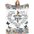 thumbnail image 1 of Christian Religious Bible Verse Scripture Prayer Jesus Cross Flower Butterfly Plush Throw Blankets Fleece Blanket For Couch Bed Warm Throw Blanket For Women Men Boy Girls Gift Living Room Decor, 1 of 5
