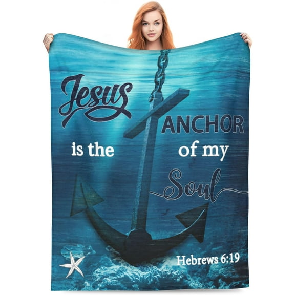 Christian Religious Bible Verse Scripture Prayer Jesus Thank God Plush Throw Blankets Fleece Blanket for Couch Bed Warm Throw Blanket for Women Men Boy Girls Gift Living Room Decor