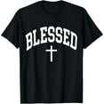 thumbnail image 1 of Christian Religious Designs, Blessed Cross Christian Religious Faith T-Shirt, 1 of 5