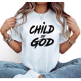 thumbnail image 1 of Christian Religious Gift Child Of God Print Tshirt Graphic Tees White Shirts S-5XL Womens Everyday Wear Tops, 1 of 5