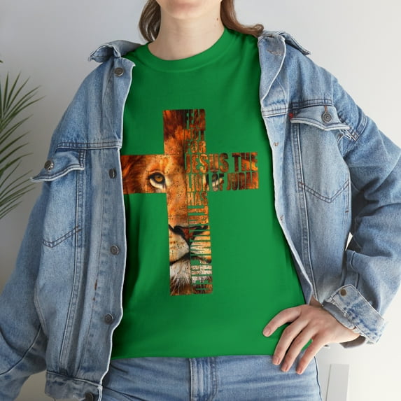 Christian Religious Jesus The Lion Of Judah Cross T-Shirt
