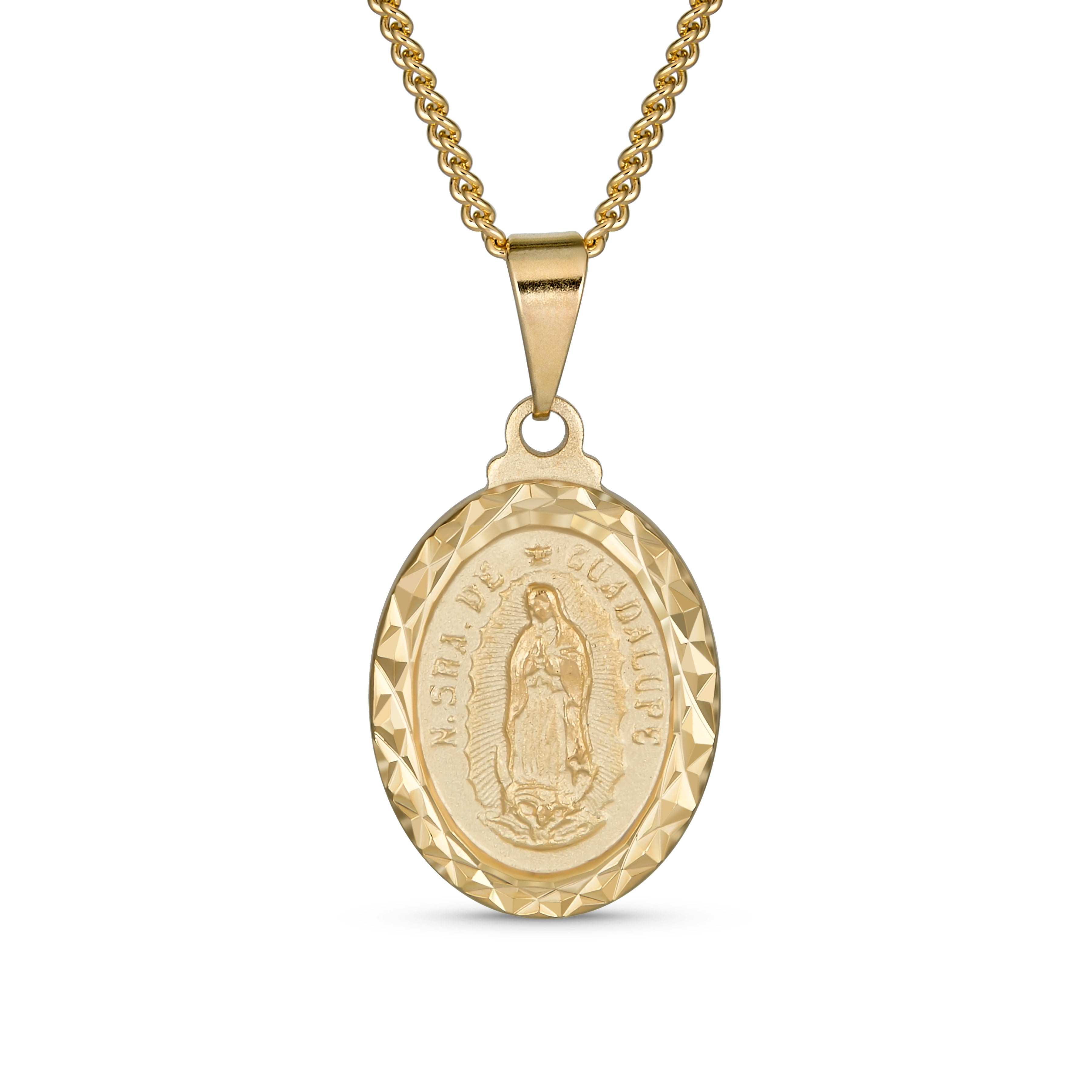 Mexican religious hot sale gold necklaces