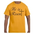thumbnail image 1 of Christian Religous Easter Tshirt He Is Risen Cross, 1 of 1