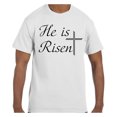 thumbnail image 1 of Christian Religous Easter Tshirt He Is Risen Cross, 1 of 1
