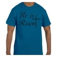thumbnail image 1 of Christian Religous Easter Tshirt He Is Risen Cross, 1 of 1