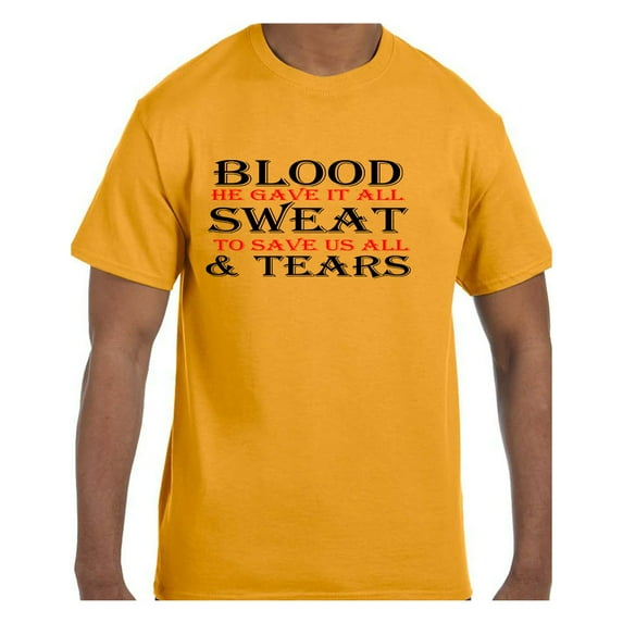 Christian Religous Tshirt BloodSweat Tears Jesus