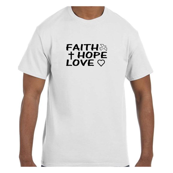 Christian Religous Tshirt Faith Hope Love