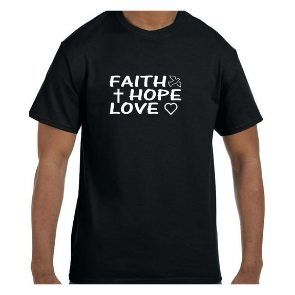 Christian Religous Tshirt Faith Hope Love