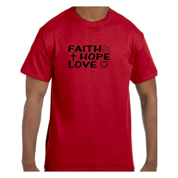 Christian Religous Tshirt Faith Hope Love