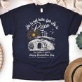 thumbnail image 1 of Christian Resurrection T-Shirt – He Is Risen, Empty Tomb Graphic Tee, Matthew 28:6, Navy, Size 5XL, 1 of 6