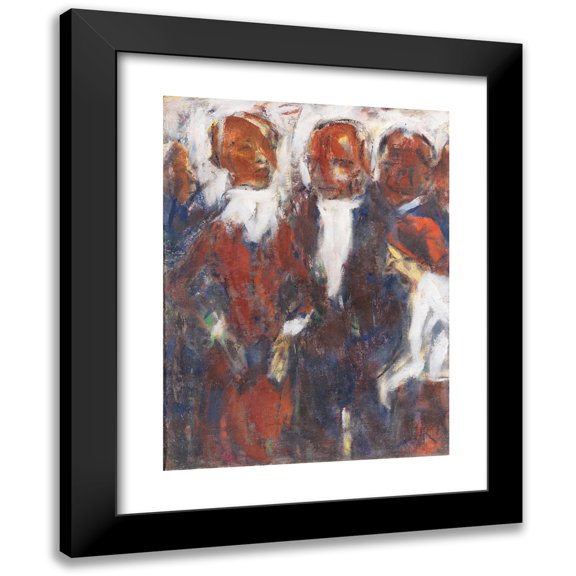 Christian Rohlfs 11x14 Black Modern Framed Museum Art Print Titled - Singer I (1921)