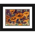 thumbnail image 1 of Christian Rohlfs 14x11 Black Ornate Wood Framed Double Matted Museum Art Print Titled: Mushrooms (1920), 1 of 5