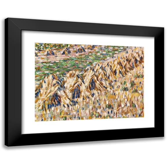 Christian Rohlfs 24x18 Black Modern Framed Museum Art Print Titled - Korn Dolls in the Kornfeld (1907)