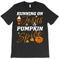 thumbnail image 1 of Christian Running On Jesus Pumpkin Spice Funny Christian Fall H31308 Unisex T-Shirt, Up to 5XL Available, 1 of 2