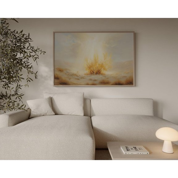 Christian Sacred Encounter of Moses Burning Bush Wall Decor, Unframed Paper Poster 16x20in