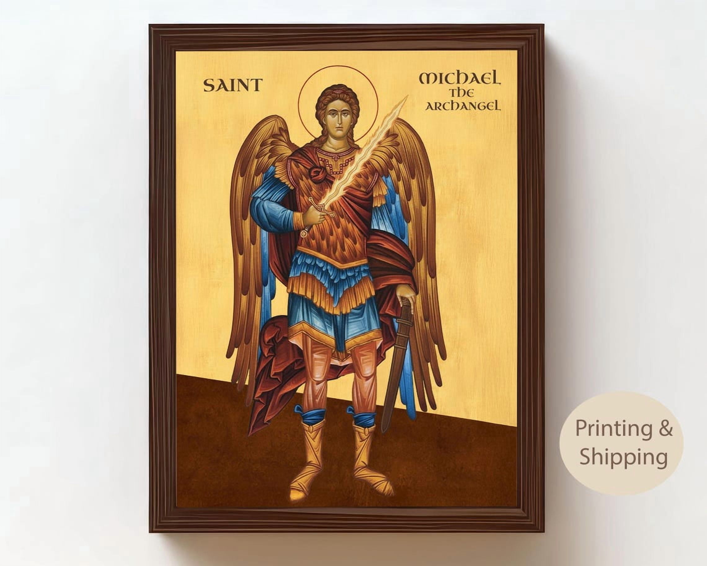 Christian Saint Michael The Archangel Icon Defender Of Heaven Warrior ...