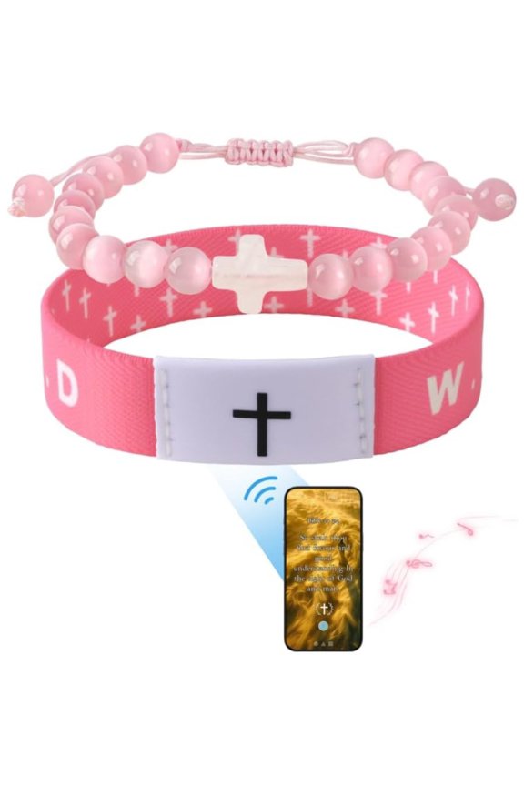 Christian Scripture Bracelets WWJD Bible Verse Scan Wristbands Religious Gifts for Men Women Christmas Daily Inspirational Jewelry
