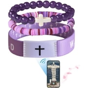 Christian Scripture Bracelets WWJD Bible Verse Scan Wristbands Religious Gifts for Men Women Christmas Daily Inspirational Jewelry