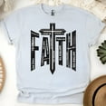 thumbnail image 1 of Christian Scripture Graphic T-Shirt FAITH Bible Verse Design, Ash, Size 3XL, 1 of 6