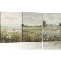 Christian Scripture Wall Art Bible Verse Canvas Wall Decor Modern Scripture Floral Prints Religious Pictures Vintage Painting Posters Jesus Faith Pictures for Living Room Bedroom