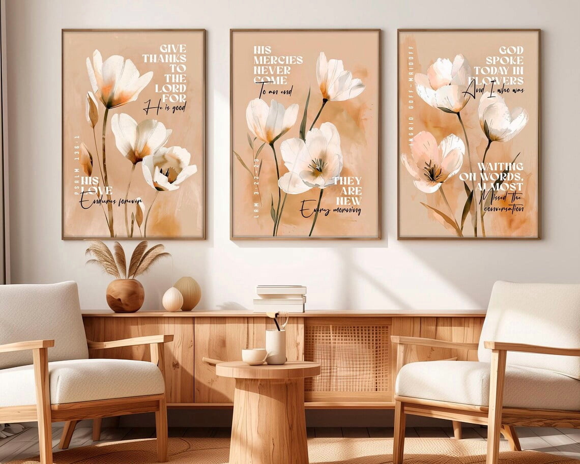 Christian Scripture Wall Art Bible Verse Faith Religious Home Decor ...