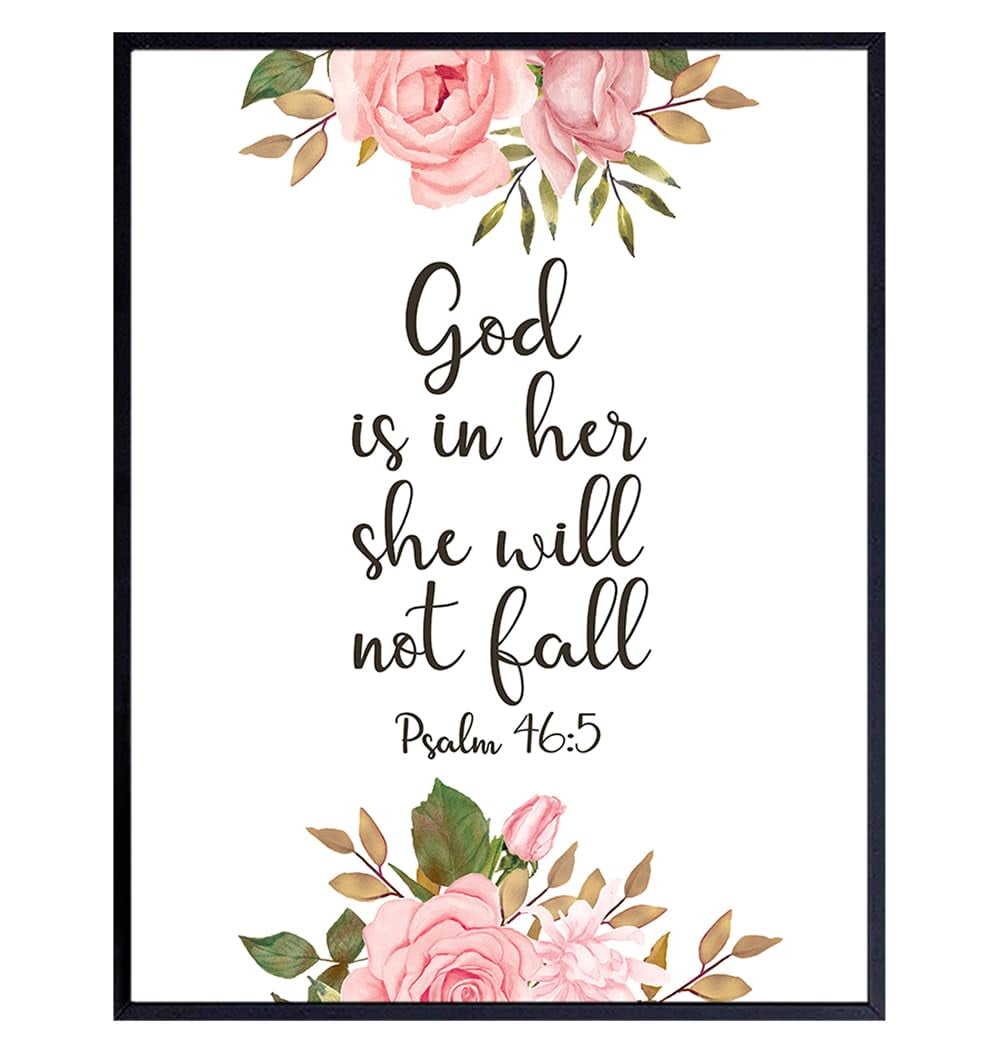 Christian Scripture Wall Art LARGE 11x14 Inspirational Bible Verse